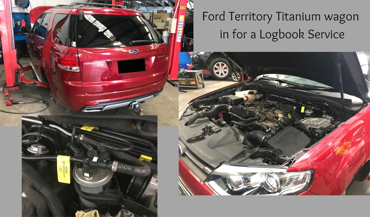 Ford Territory undergoing a log book service by Azzco Deluxe Garage